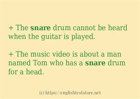 Snared in English .